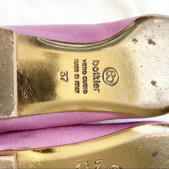 Botkier purple loafer flat leather size 37 designer square toe - Picture 8 of 8